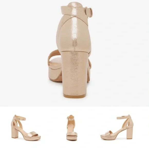 CL by LAUNDRY Starstone Platform Gold Heels - Picture 2 of 11